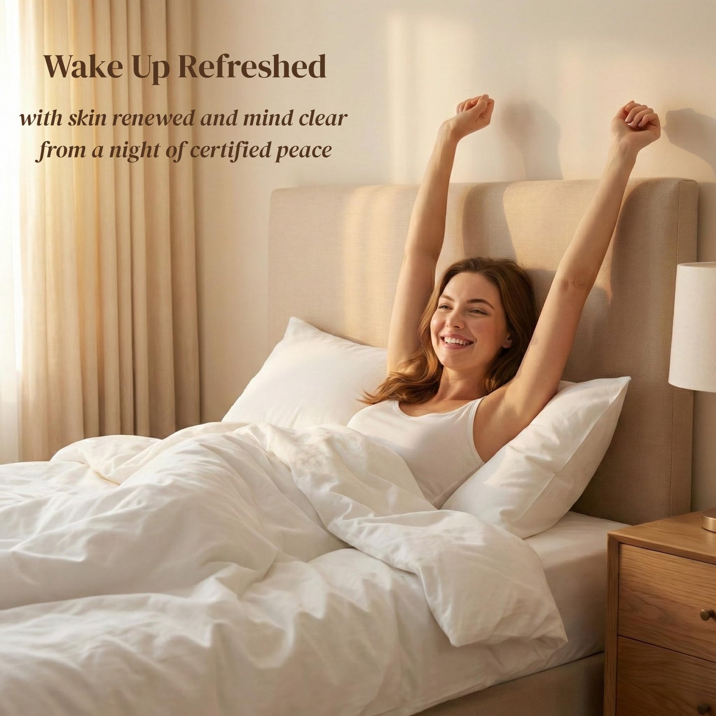 Beckham Hotel Collection Queen Pillows with Cotton Pillowcases Sets of 2, Soft Down Alternative Pillows, Open End Cases for Easy Changing, White