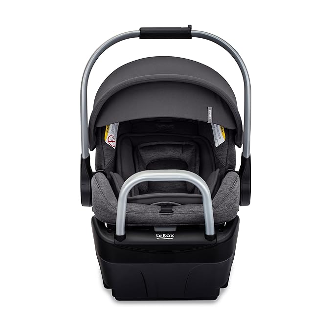 Britax Cypress Infant Car Seat, Rear Facing Car Seat with Alpine Base, ClickTight, Premium Fabrics, Ponte Stone