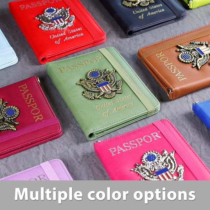 Cnycmy Passport Holder with Airtag slot,Passport-Wallet-Holder for Women,for Family, Rfid Passport Book Card Slot Waterproof, passport holder for travel (yellow1)