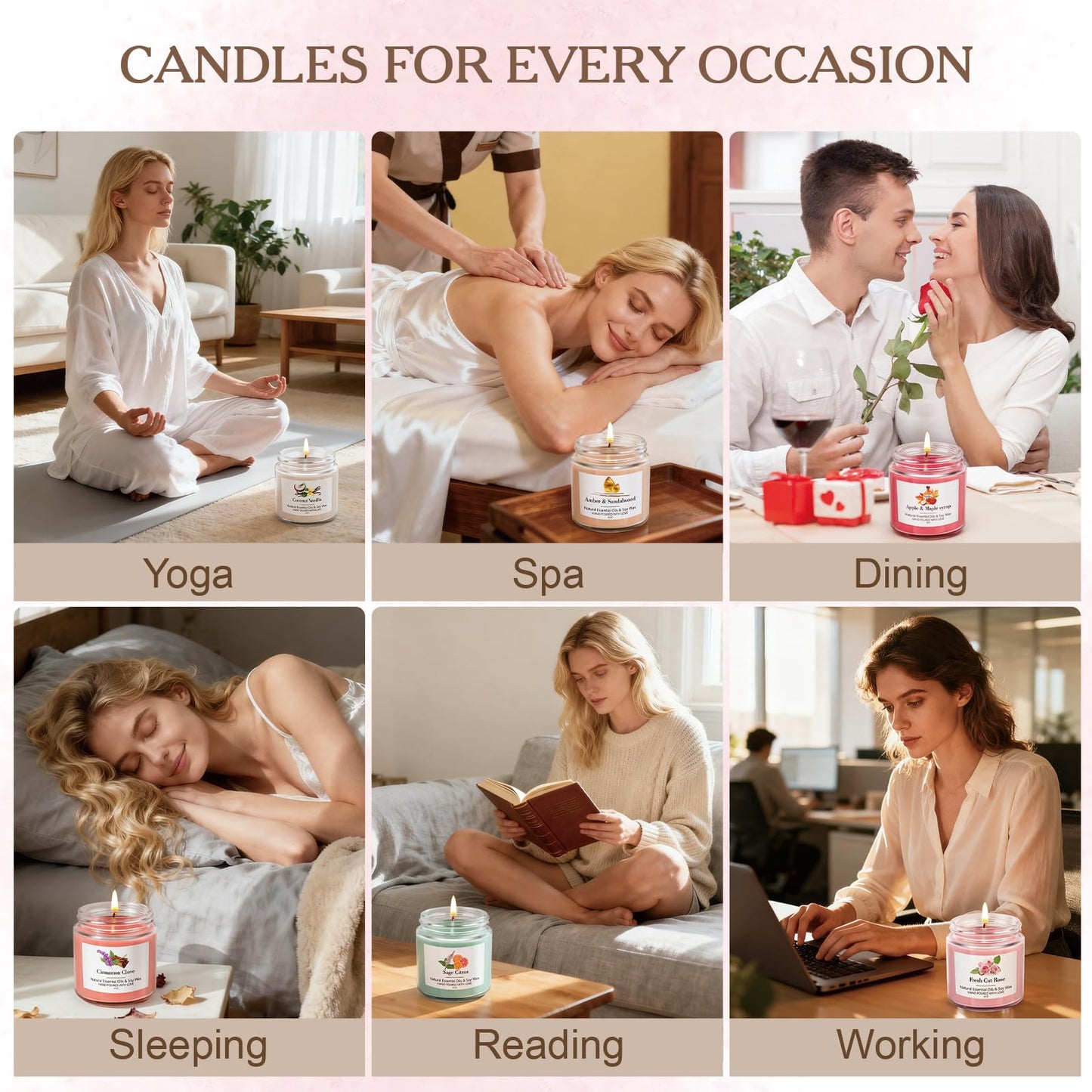 9 Pack Candles Gift for Women Aromatherapy Candles for Home Scented 36 oz 300 Hour Long Lasting Candles Gifts Set, Mothers Day Gifts, Birthday, Valentine, Christmas, Anniversary Holiday Home Decor