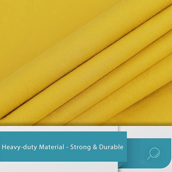 LOLOMLO Extra Large Canvas Laundry Bags with Handles & Drawstring Closure, Heavy Duty Tears Resistant Clothes Storage Travel Bags,25.5"x34",Yellow