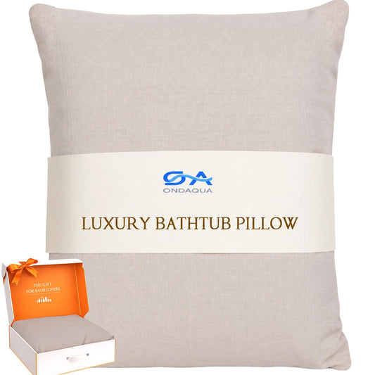 Luxury Bathtub Pillow, Skin-Friendly Cushion, Support Back, Neck & Head, Non-Slip, Adjustable Thickness Fits All Tub, Washable & Quick-Drying - Gift for Christmas Birthday Father's Day