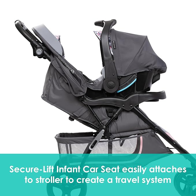 Baby Trend EZ Ride SE Travel System with Secure-Lift Infant Car Seat, Bluebell
