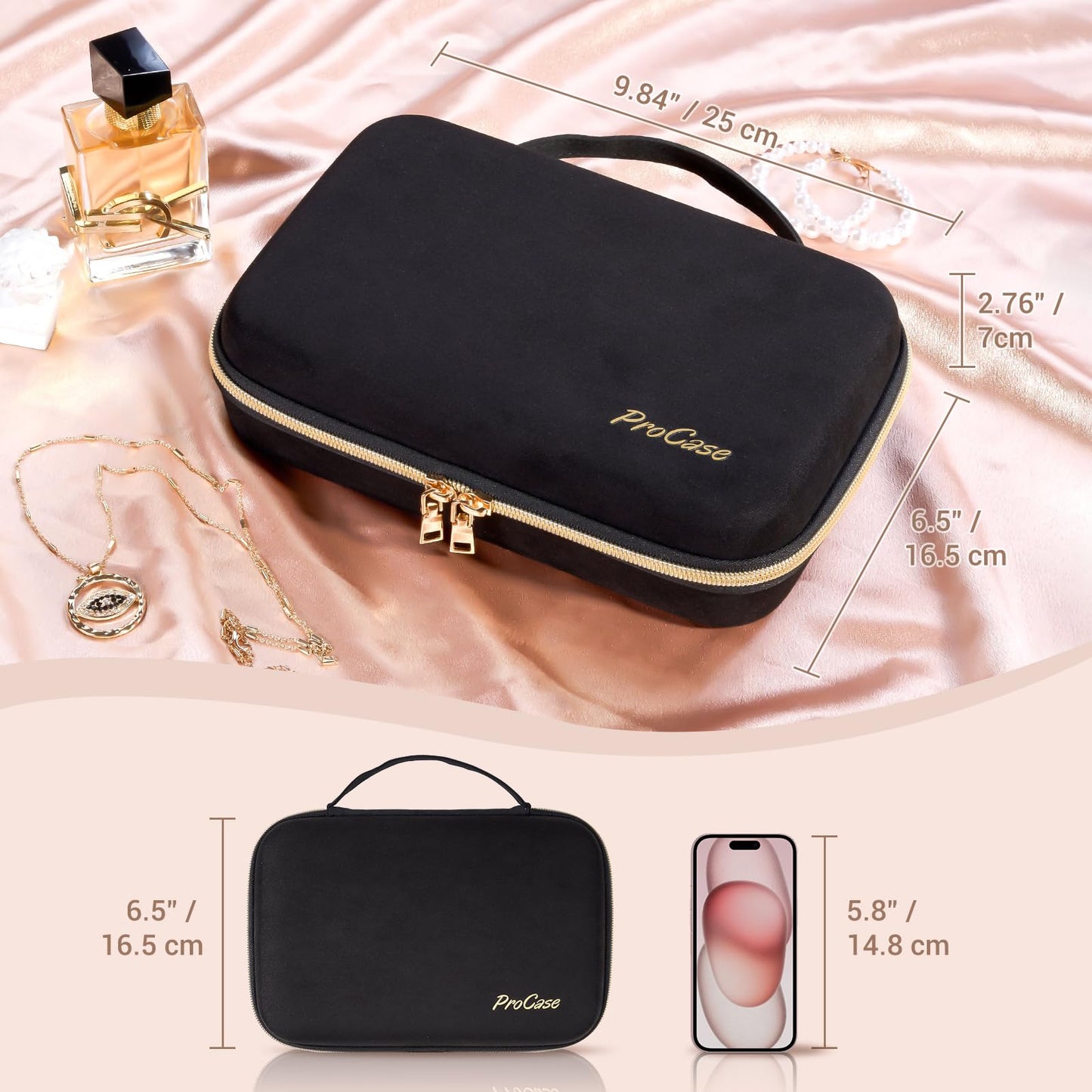 ProCase Jewelry Organizer Stand Bundle with Travel Jewelry Organizer Case