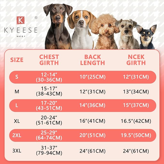 KYEESE Dog Coat Warm Pet Winter Puffer Coat with Leash Hole Thick Pets Clothes with Pocket Soft Pet Sweater for Cold Weather Waterproof Dogs Jacket with Fleece Lined Windproof Dog Coats for Small Dogs