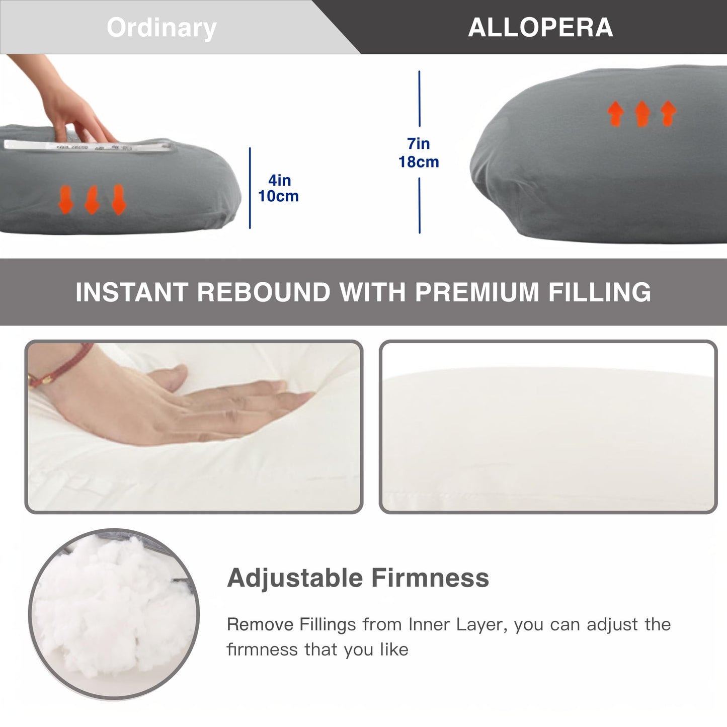 ALLOPERA Pregnancy Pillow, Full Body Maternity Pillow 57 inch, with Removable Washable Cover - Sleep Support for Legs, Back, Neck, Shoulder, HIPS, Belly for Pregnent Women (Cooling Cover)