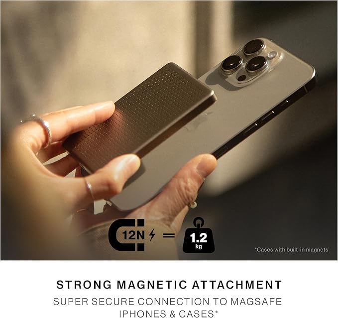 Native Union Active Power Bank | Magnetic - MagSafe Compatible 5000mAh 15W Portable Charger - USB-C Cable Included - Compatible with iPhone Air, 17, 17 Pro Max, AirPods Pro 3 & More (Sandstone)