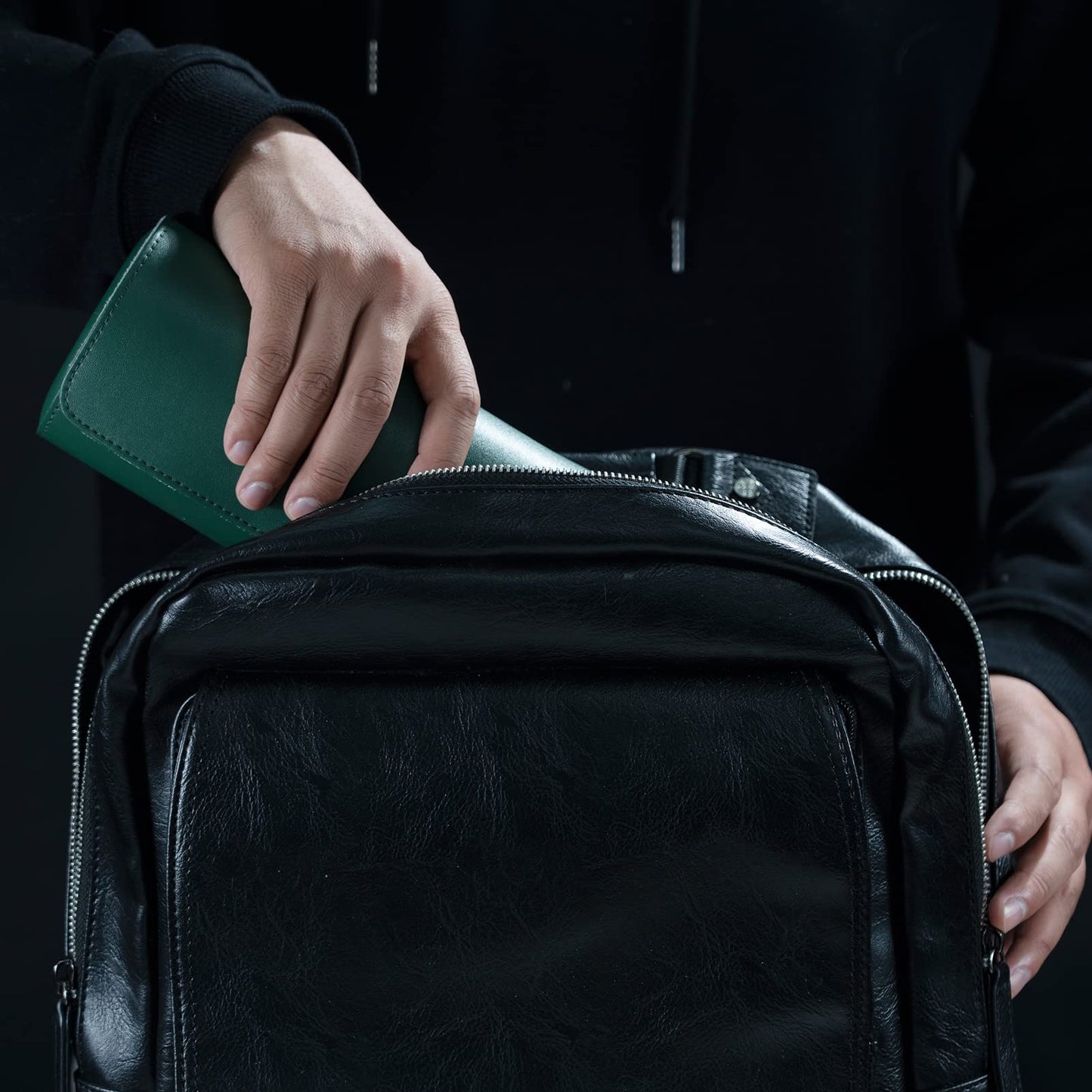 MR.OKAY 3 Watch Travel Case- Classic Leather Watch Case With Perfect Texture.Portable Watch Roll Or Organizer For Storage And Display. Luxury Gifts For Men, All Handmade by Artisans.