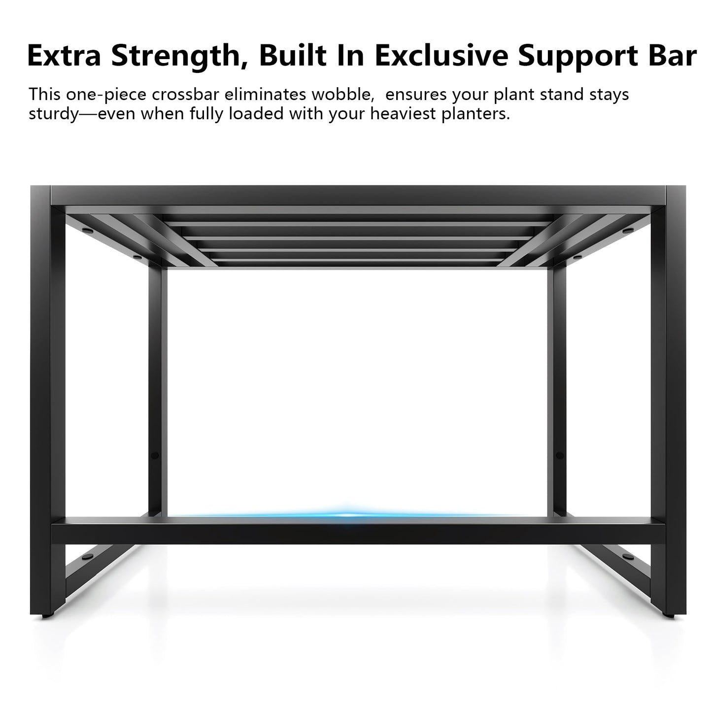 Hongsane Plant Stand Indoor Outdoor,3 Tier Ladder Metal Plant Stands Riser,Heavy Duty Wrought Iron Plant Shelves for Multi Large Pots,Black Tiered Flower Display Holder for Living Room,Patio,1-Pack
