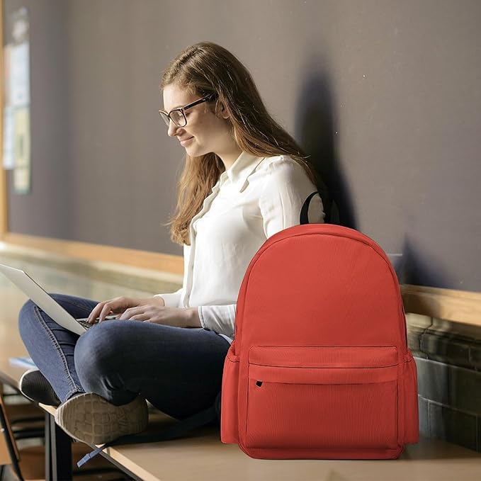 Vermilion Backpack Adult Travel Daybag for Women Men College Backpack for Vacation Hiking Camping Bag