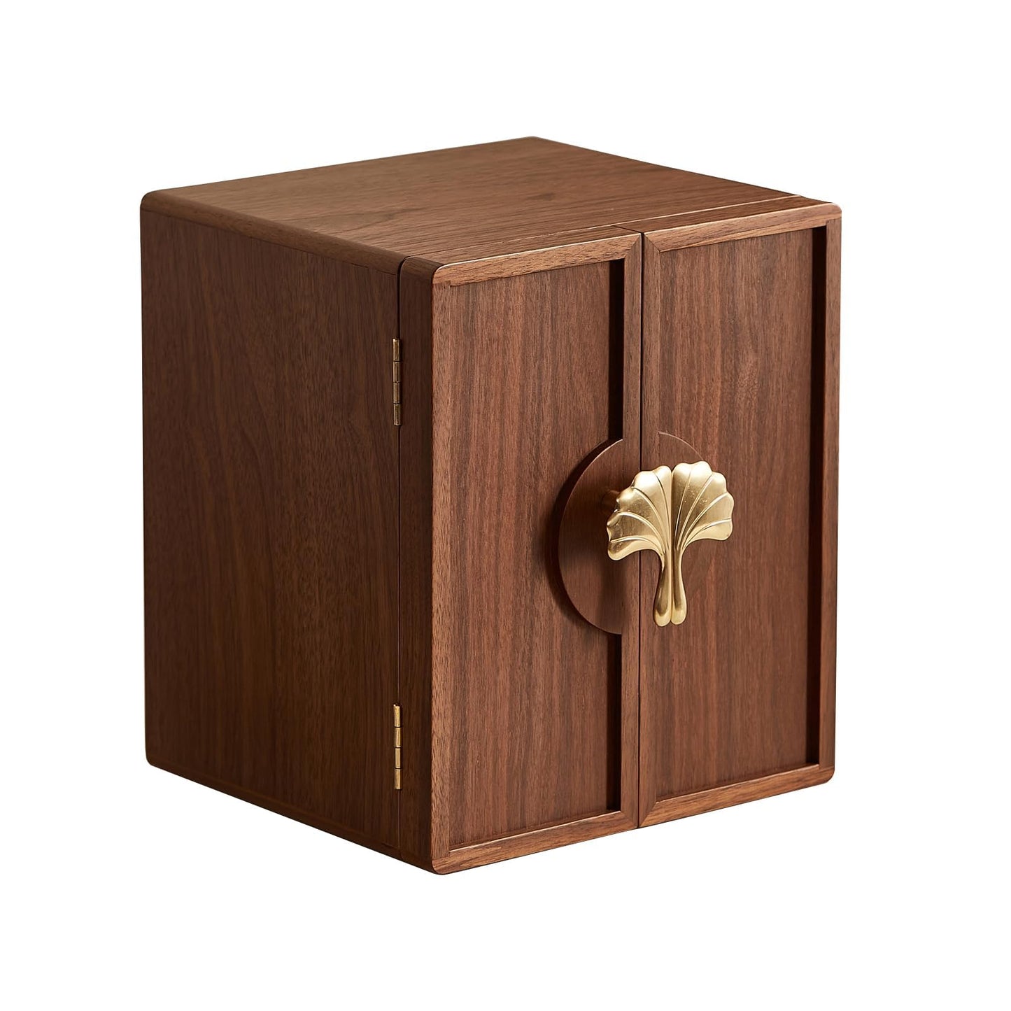 CHOSIN Black Walnut Wooden Jewelry Box 5 Layer Large Wood Jewelry Organizer Brass Handle for Necklaces Rings Earrings Watches Storage Monther, Ideal Gift for Her (7.9x8.7x10.0inches)