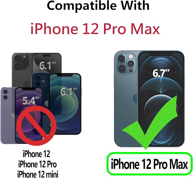 CIVICASE for iPhone 12 Pro Max Wallet Case,Leather Flip Case [RFID Blocking] Credit Card Holder Folio Magnetic Stand TPU Shockproof Cover Color Matching for iPhone 12 Pro Max (6.7") Red Brown