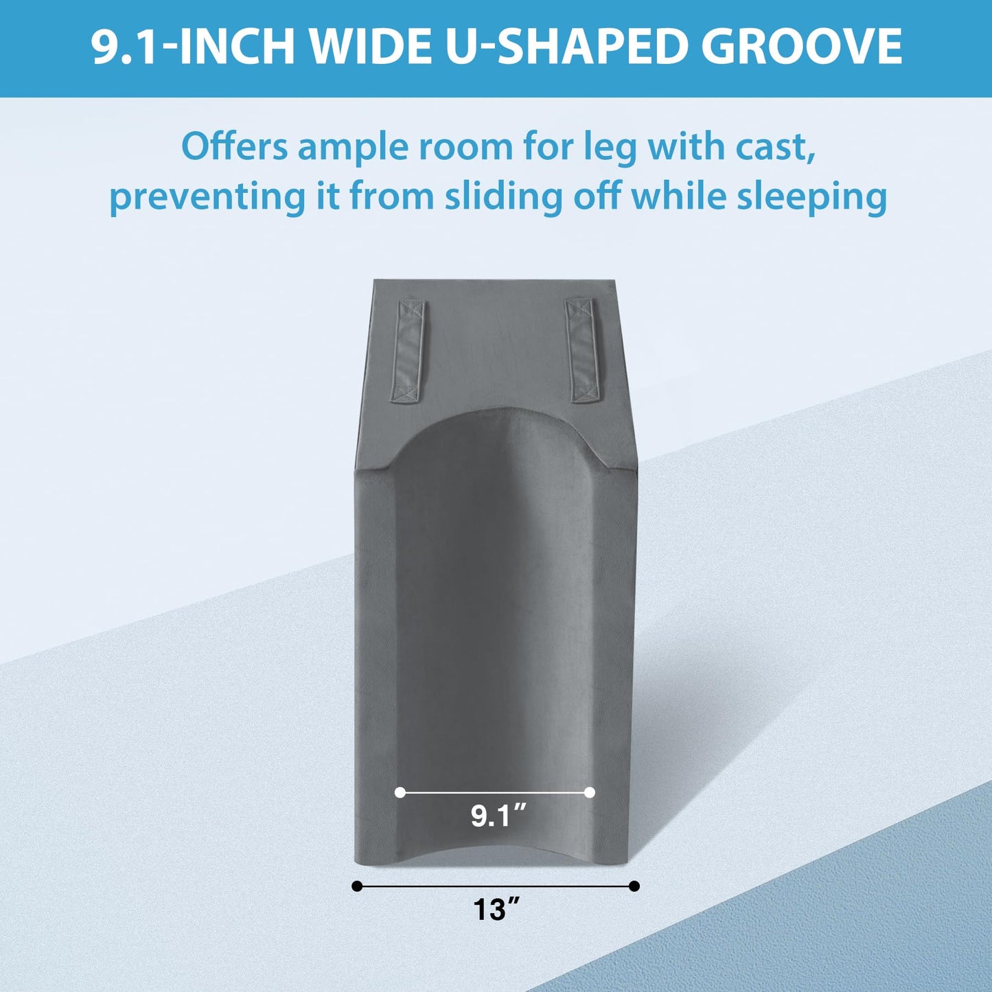 MEGCXIT Leg Pillow Elevation Blood Circulation, Wedge Pillow for Legs Swelling, Knee Pillow Wedge Post Surgery, Leg Elevation Pillows for After Surgery, Memory Foam Foot Leg Elevating Pillow, Grey
