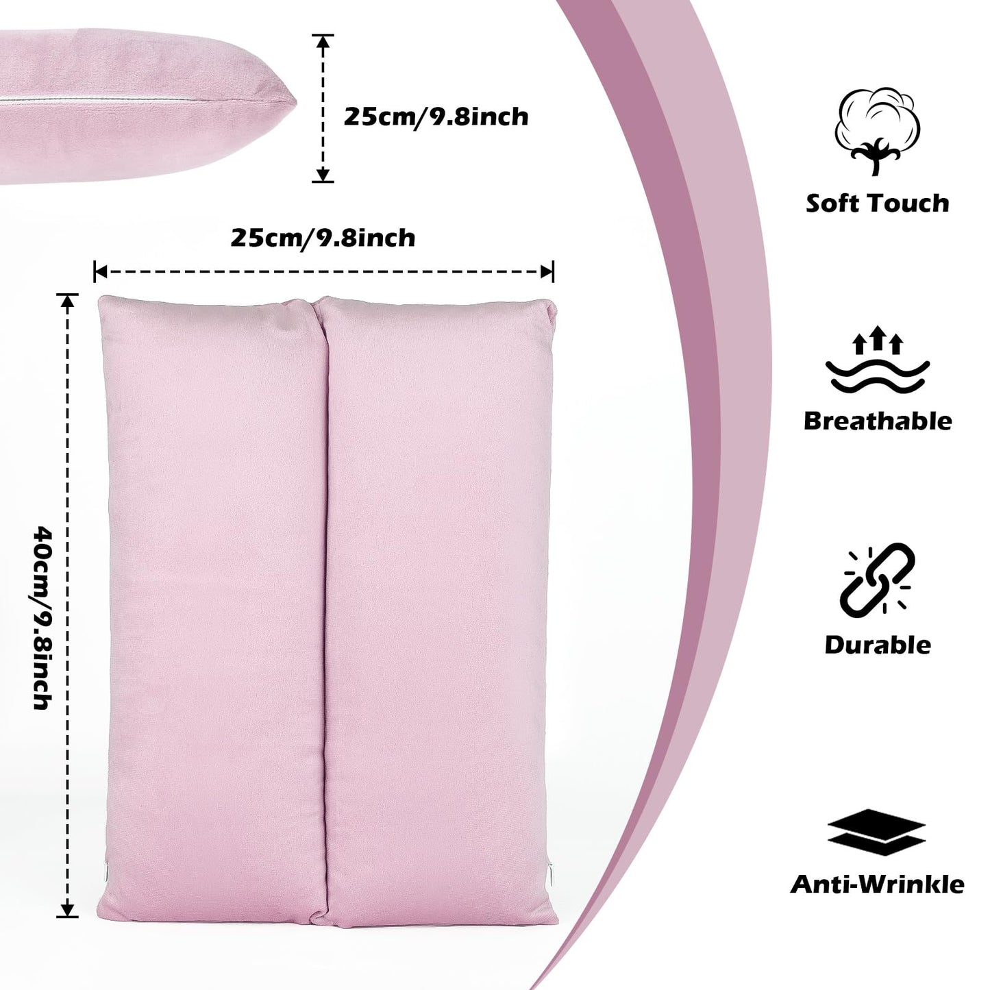 zzhxkjhky Arm Elevation Pillow Washable Cover Elevation Pillow for Swelling and Circulation Pain Relief for Arm Pain, Leg Injury and Shoulder Surgery (Pale Purple)