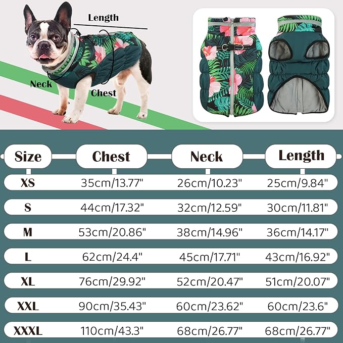 Dog Coats for Large Dogs,XL Dog Coat,Warm Fleece Winter Coat with D-Ring,Back Zipper Pet Jacket for Large Dogs,Waterproof Pet Snow Jacket Clothes Snowsuit Beagle Corgi Border Collie,XL