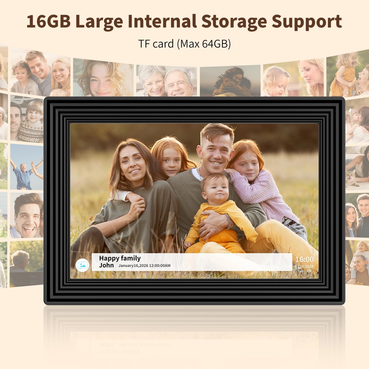 Digital Picture Frame,10.1 Inch Frameo Digital Photo Frame, 1280x800 IPS LCD Touch Screen,16GB, Supports SD Cards,Share Happy Moments Instantly via Frameo App from Anywhere,Best Gifts for Your Loves