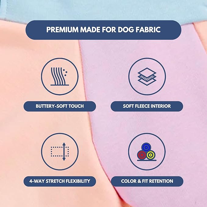 Spark Paws Dog Hoodie – Premium Dog Sweater for Small, Medium, and Large Dogs | Warm Outfits for French Bulldogs, Pitbull, Puppy, Winter Jacket Alternative - Cotton Candy - L