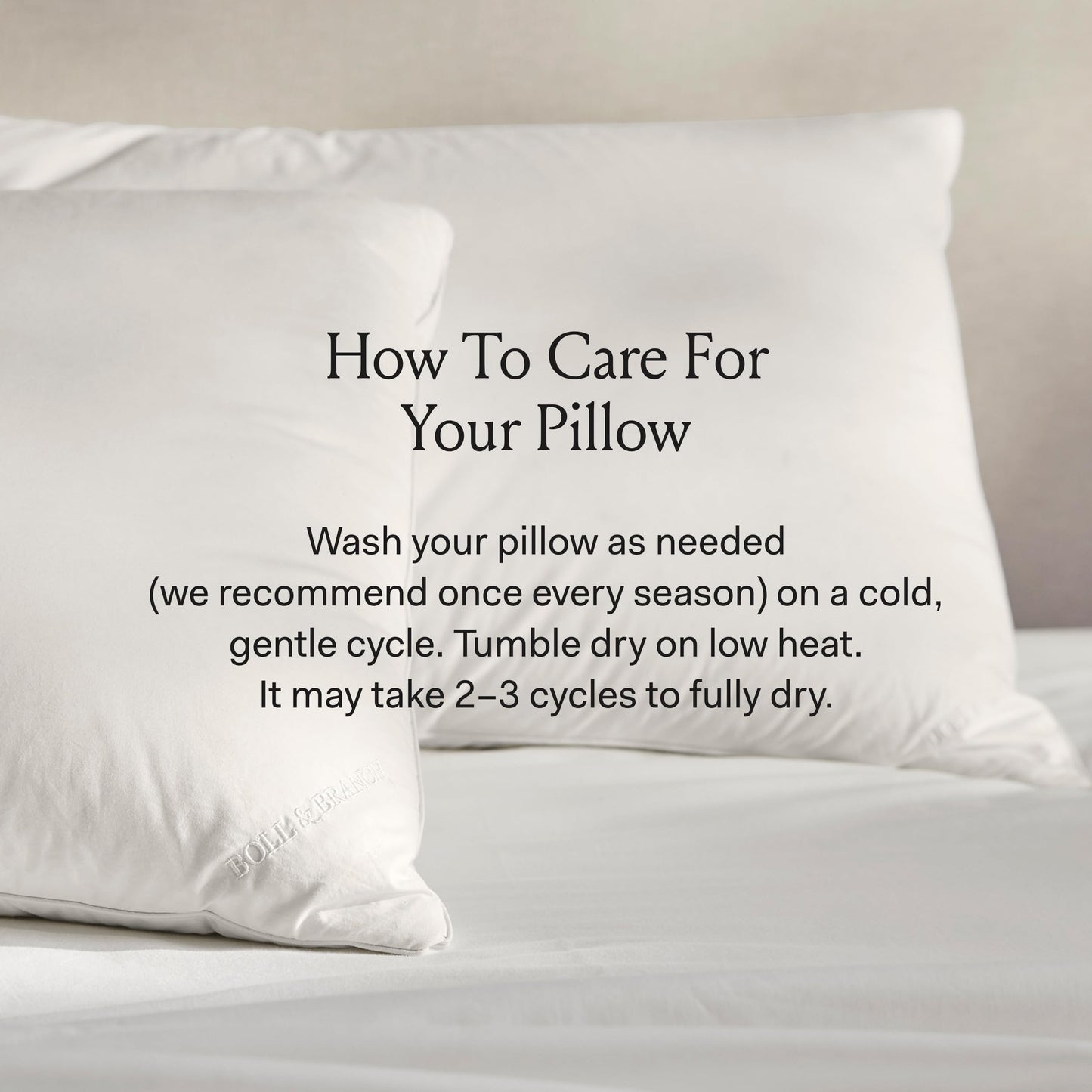 BOLL & BRANCH Down Chamber Pillow - Firm, Standard - Naturally Cooling Shell - Premium Comfort, Superior Support - Cruelty-Free IDS Certified Down