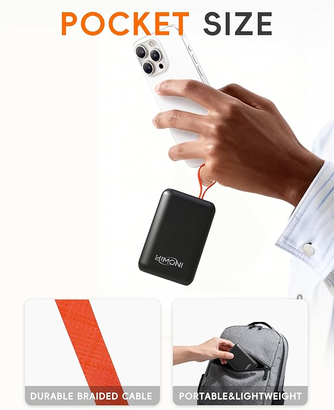 𝟕.𝟒𝐕/𝟱𝗩 𝟮𝗔 𝟯𝗔 𝟮𝟬𝟬𝟬𝟬𝗺𝗔𝗵 Heated Vest Battery Pack for ORORO, Venustas, Tidewe, Power Bank with LED Display for Heated Vest Jacket Pants Gear Chair Seats Blanket