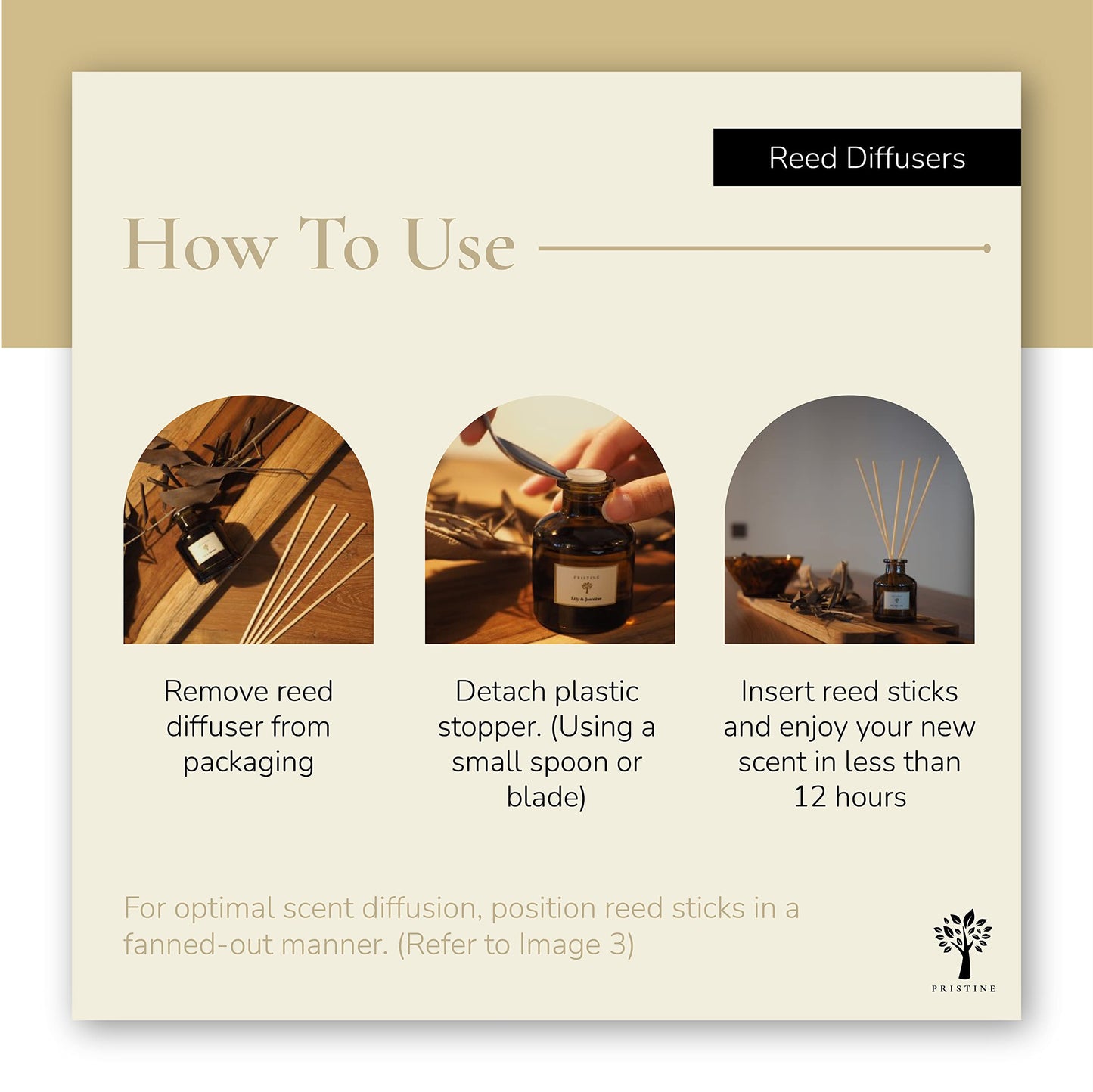 PRISTINE Japanese Ryokan/Inspired by Shang Hotel Reed Diffuser for Home | Fresh Lavender, Moroccan Amber Reed Diffuser Set, Oil Diffuser & Reed Diffuser | Home & Office Decor | Fragrance Gift