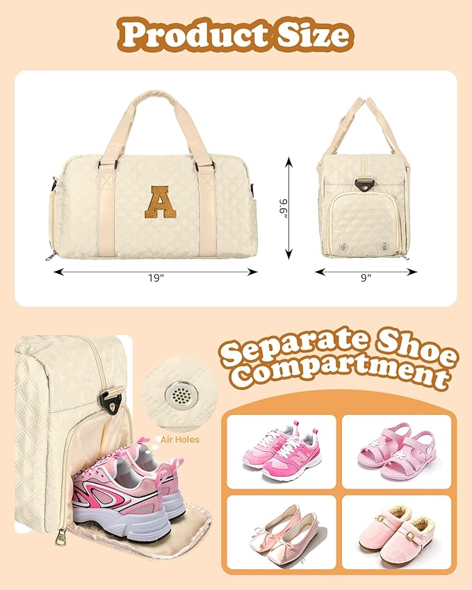 Elilier Gifts for Women Girls Kids: Christmas gifts Duffel Overnight bags, Dance Cheer bag Sports for Girl, Gymnastics Bags, Birthday Gifts for Women Girls Kids Teens Mom Teacher