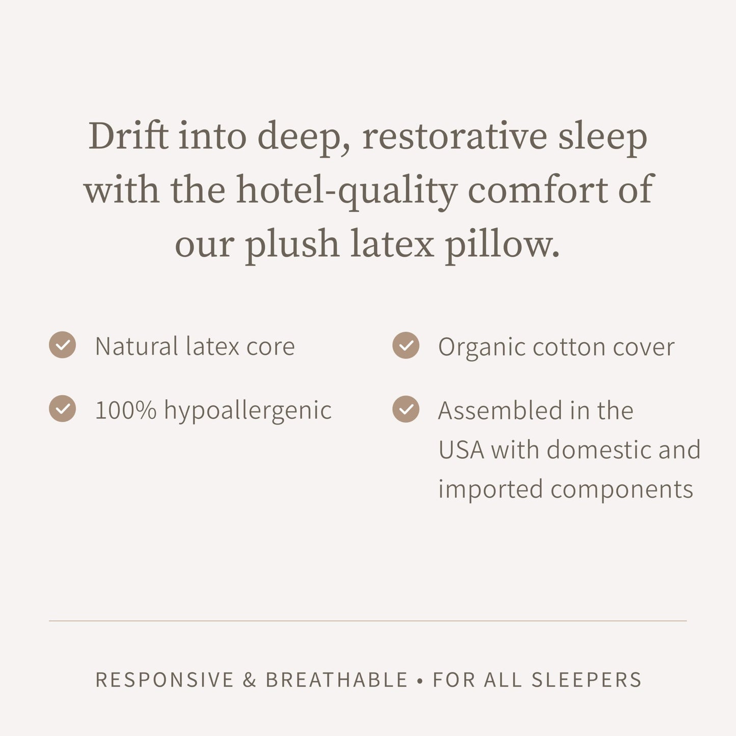 Saatva Latex Pillow - Standard Loft (4” - 5”) - Hypoallergenic Pillow with Shredded Latex Core - Breathable - Machine Washable Organic Cotton Cover - Queen (28"x18") 1 Pack