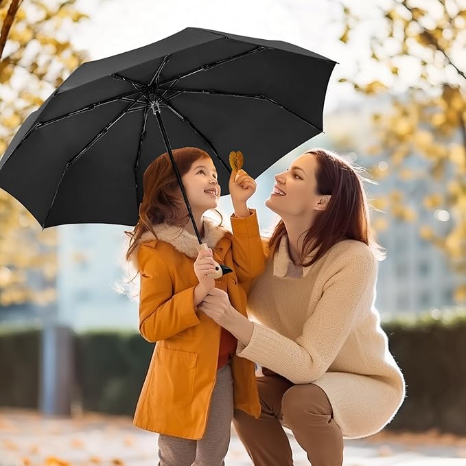 Cute Duck Handle Umbrella - Compact Travel Yellow Duck Head Umbrella for Adults and Girls