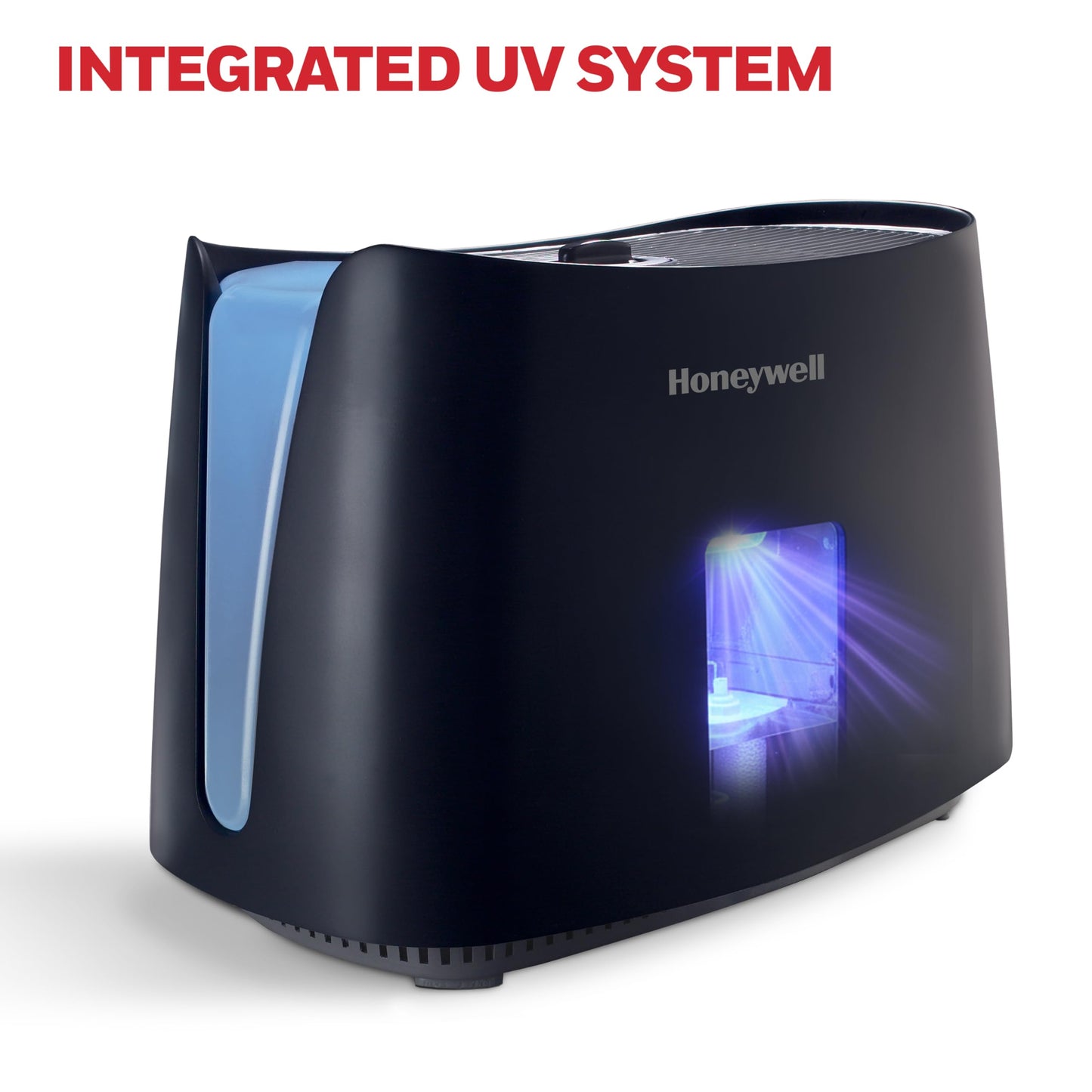 Honeywell Cool Moisture Humidifiers for Bedroom, Medium Rooms, 1.1 Gallon, Invisible Moisture Humidifier for Baby, Kids, Quiet, Easy to Clean, UV Technology, Black, HCM350B