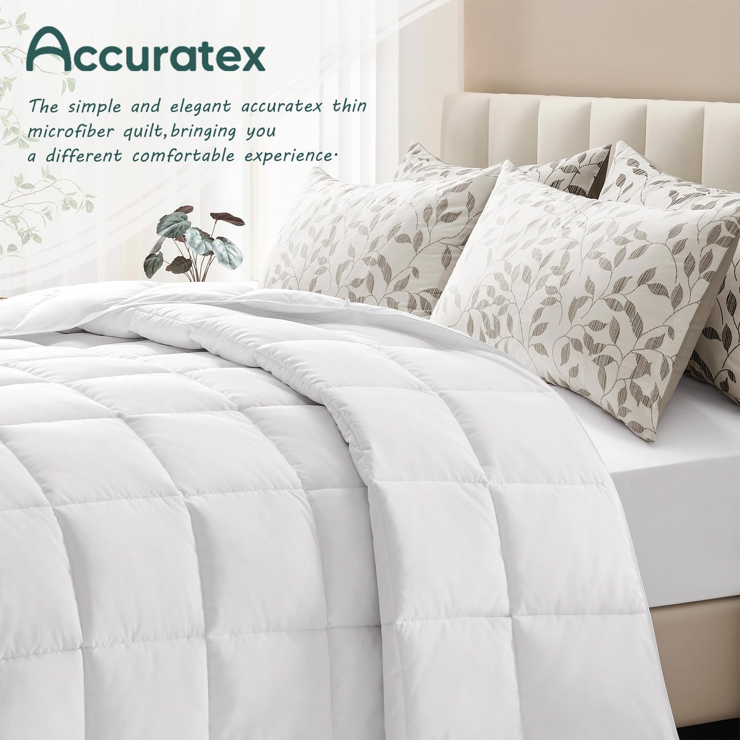 ACCURATEX Lightweight Duvet Insert Twin, Summer Bedding Comforter 68x88