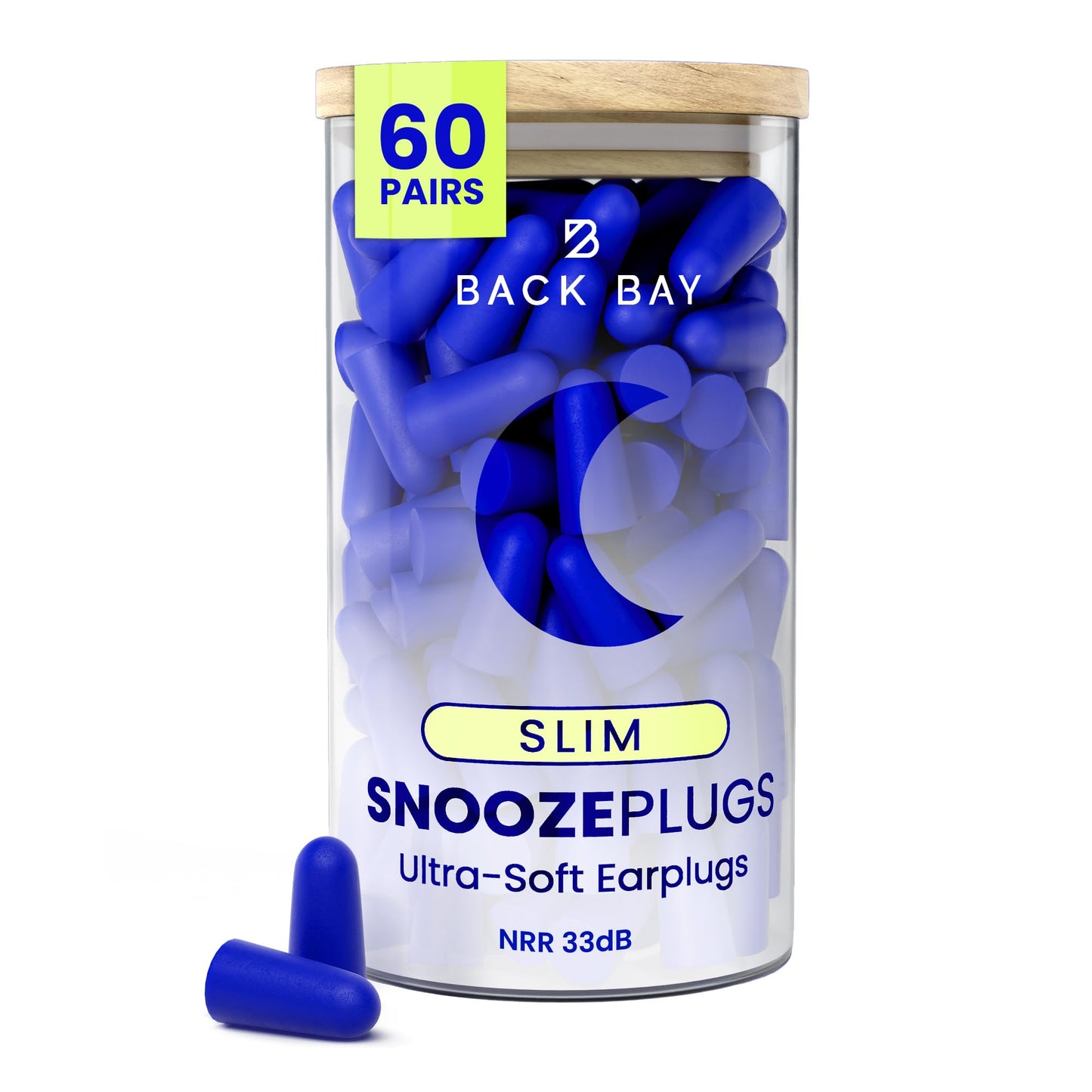 SnoozePlugs Slim - Small Earplugs for Small Ear Canals, Slim Ear Plugs for Sleeping, 60 Pairs Women's Earplugs for Sleep - 33db NRR Comfortable Soft Foam Plugs for Sleeping, Dispoable and Ultra-Soft