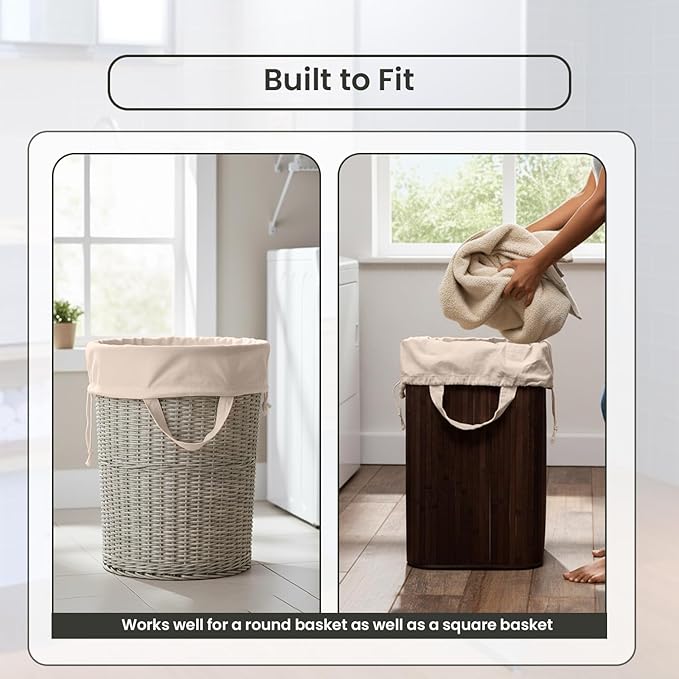 LFH Home Cotton Canvas Extra Large Laundry Bag with Handle, Heavy Duty Drawstring Closure Washable Laundry Bags School Travel, Home, Hotel, College Dorm, Organizer Sack, 24x36-Natural Thanks Giving