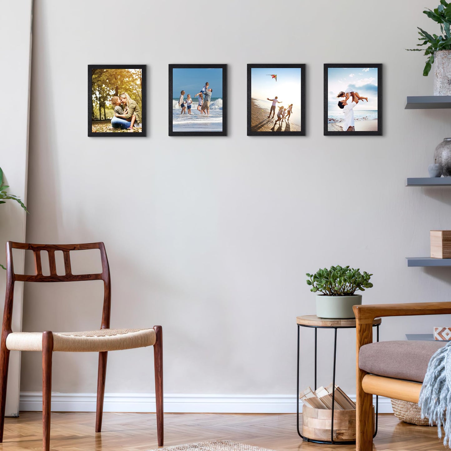 Edenseelake 8x10 Picture Frame Set of 15, Black Wood Photo Frame 8 by 10 for Wall or Tabletop Display