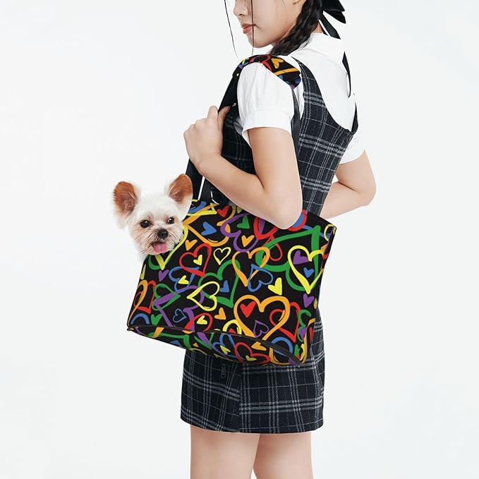 OEDTF Dog Purse Carrier with Safety Buckle, Dog Sling for Puppy and Cats Breathable Waterproof Wear-Resistant Foldable