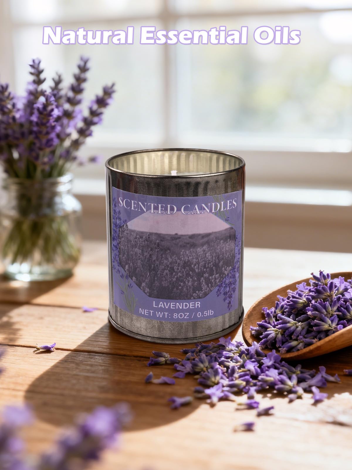 Scented Candle Gift Set, 4 Pack 32oz Soy Wax Candles Set, 200 Hour Burn Time Long Lasting Aromatherapy Candles Set, Container Candles Ideal for Home Decor and Gift for Women and Men