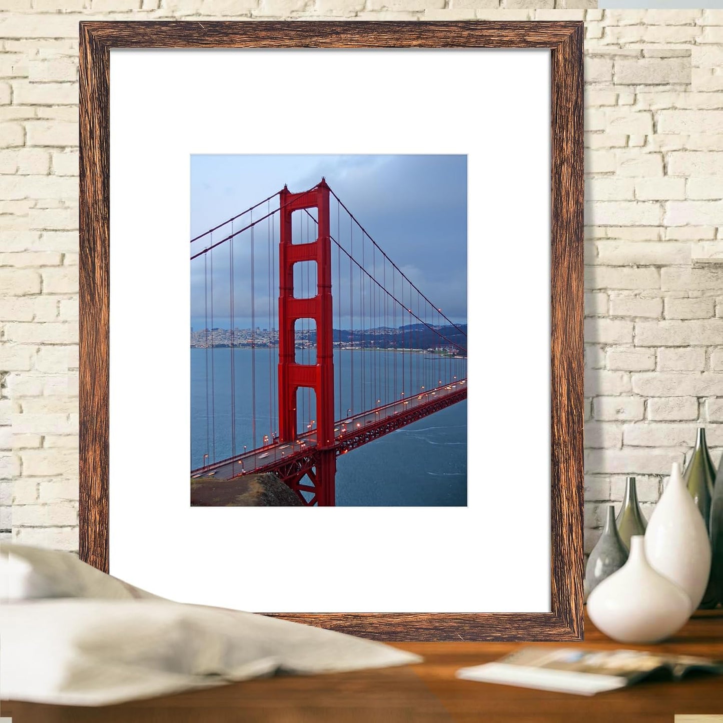 BESCRCL 16x20 Frames, Picture Frames for Wall, Single, Brown