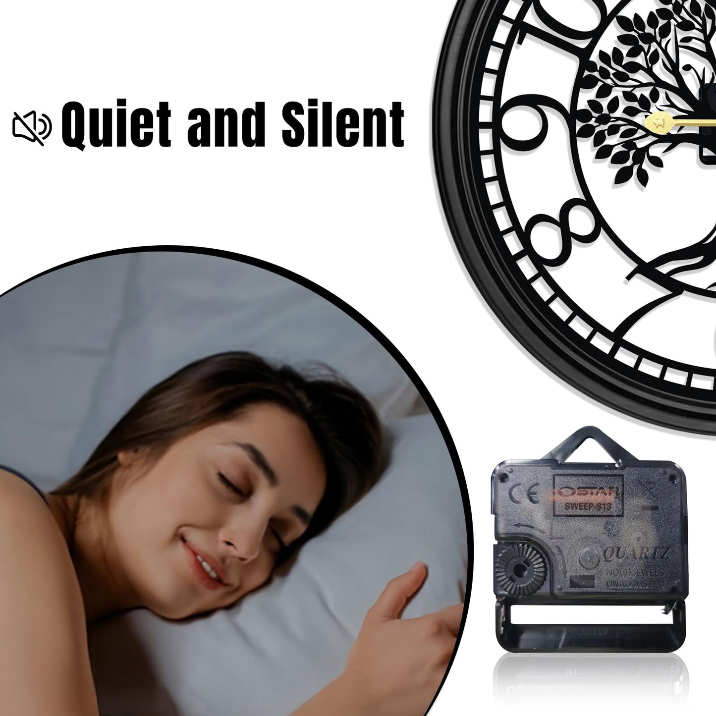 VPDTVK Big Wall Clock - Wall Clocks for Living Room Decor, Quiet and No Ticking Suitable for Wall Decor, Living Room Decoration, Kitchen Decoration