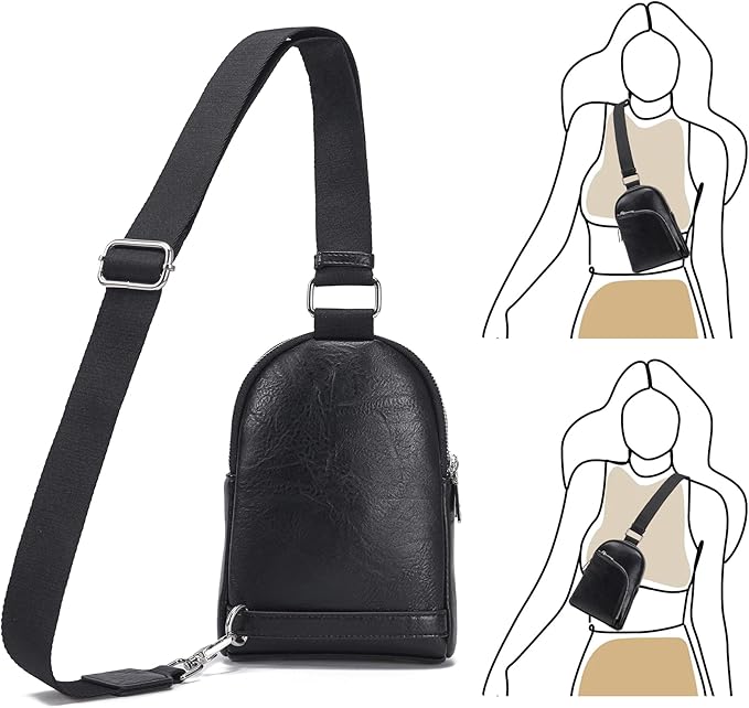 INICAT RFID Blocking Sling Bag Anti Theft Crossbody Bags Women Valentine's Day Gifts Travel Purses Vegan Leather