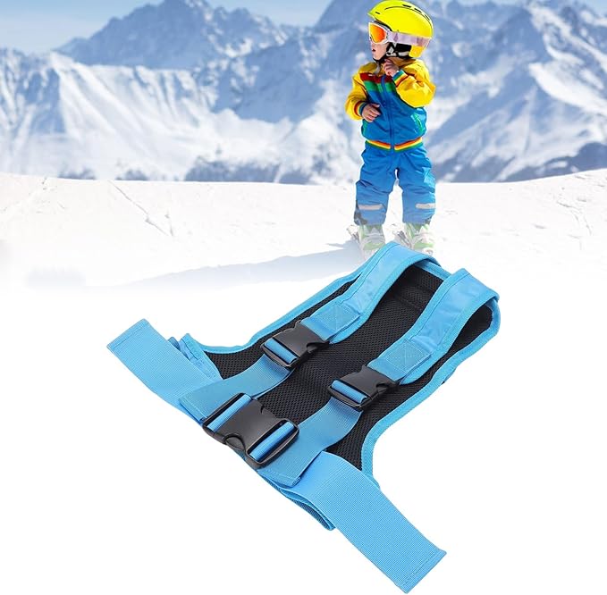 POENVFPO Kids Ski Harness, Adjustable Training Belt with Detachable Leash & Storage Backpack for Child Ski Learning Control