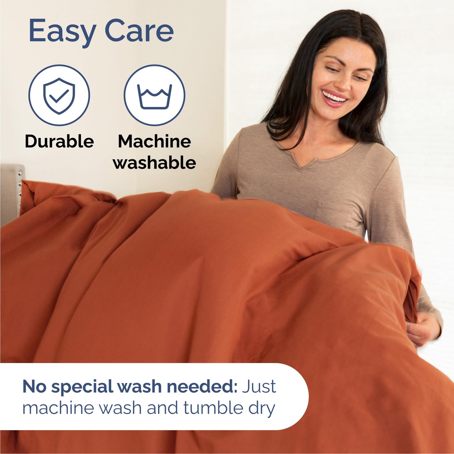 Queen Size 4 Piece Sheet Set - Comfy Breathable & Cooling Sheets - Hotel Luxury Bed Sheets for Women & Men - Deep Pockets, Easy-Fit, Soft and Wrinkle Free Sheets - Terracotta Oeko-Tex Bed Sheet Set