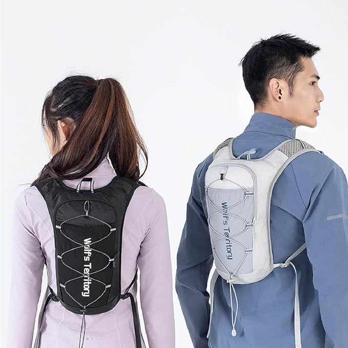 YAPJEB Hiking Hydration Vest Backpack 5L Lightweight with 2L Water Pack Bladder Daypack for Men Women Cycling, Running, Hiking and Biking (01 Black 5L + 2L Bladder)