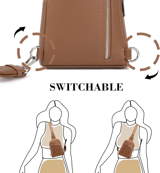 INICAT RFID Blocking Sling Bag Anti Theft Crossbody Bags Women Valentine's Day Gifts Travel Purses Vegan Leather