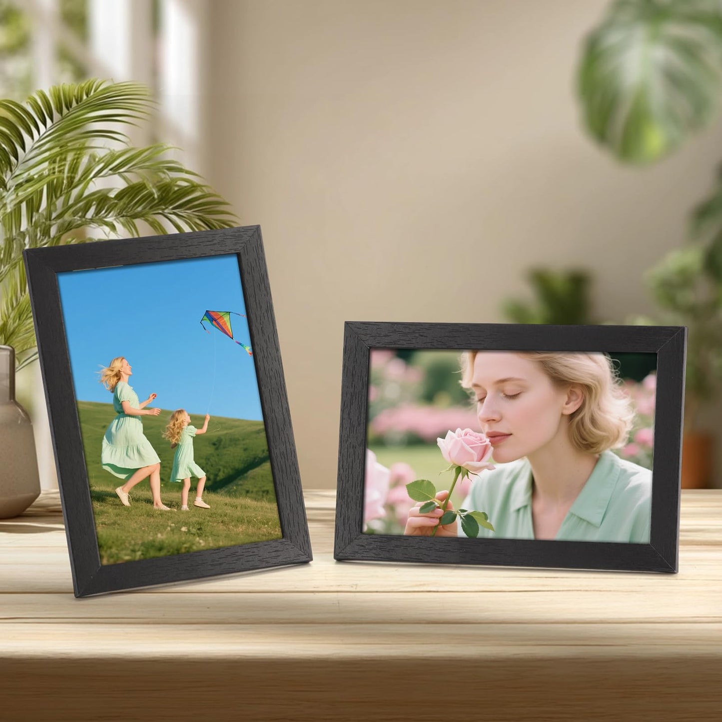 HORLIMER 4x6 Picture Frame Set of 12, Black Picture Frames Display 4 by 6 Photo for Wall or Tabletop