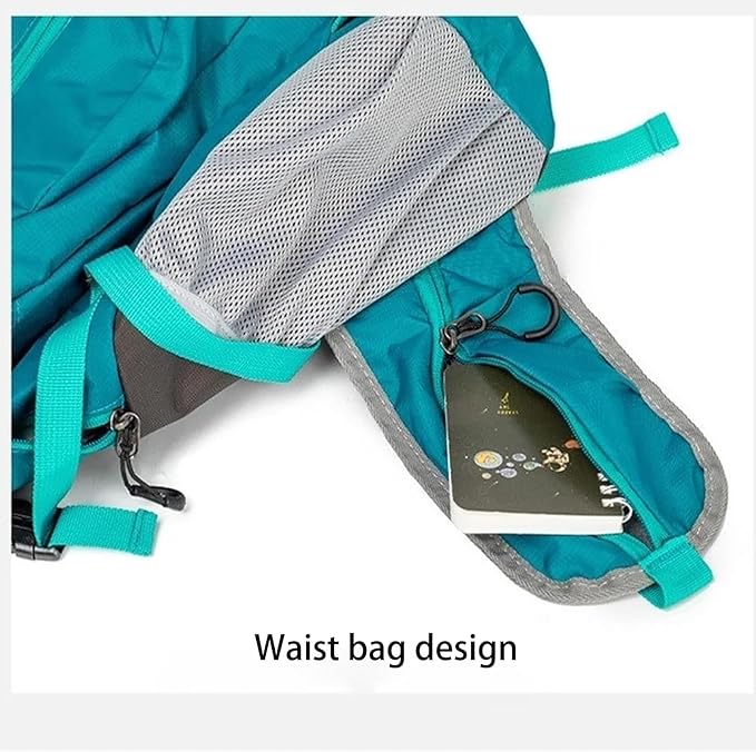Hiking Backpack Daypack for Outdoor Travel, Lightweight Pack with Multiple Compartments, Unisex for Camping and Daily Use (Blue)