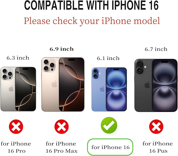 CIVICASE for iPhone 16 Wallet Case,PU Leather Flip Case RFID Blocking Credit Card Holder Folio Magnetic Stand TPU Shockproof Cover Compatible with iPhone 16, Purple Blue