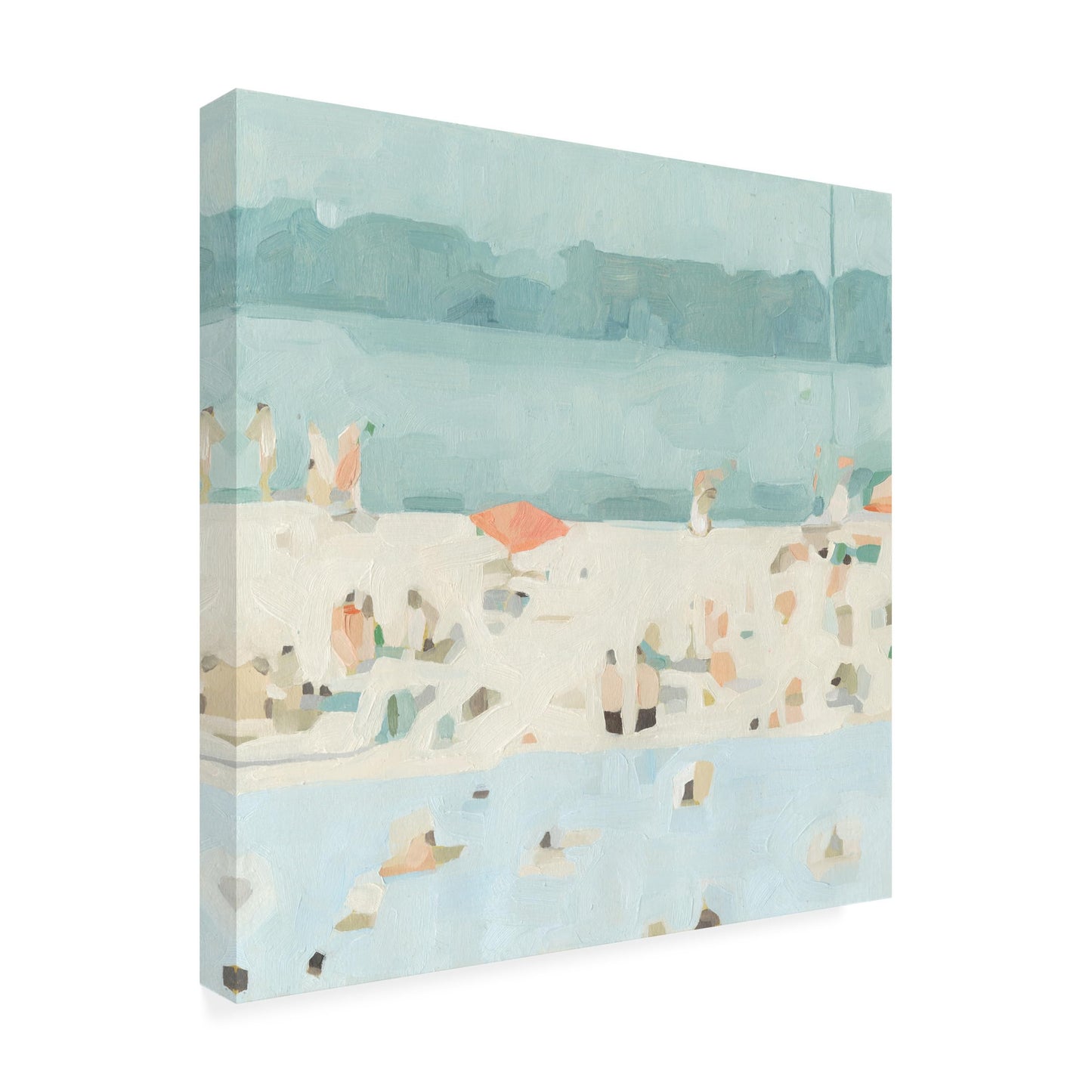 Wrapped Canvas Wall Art - Emma Scarvey 'Sea Glass Sandbar II' Wall Art for Living Room, Bedroom, or Office Décor - 14x14