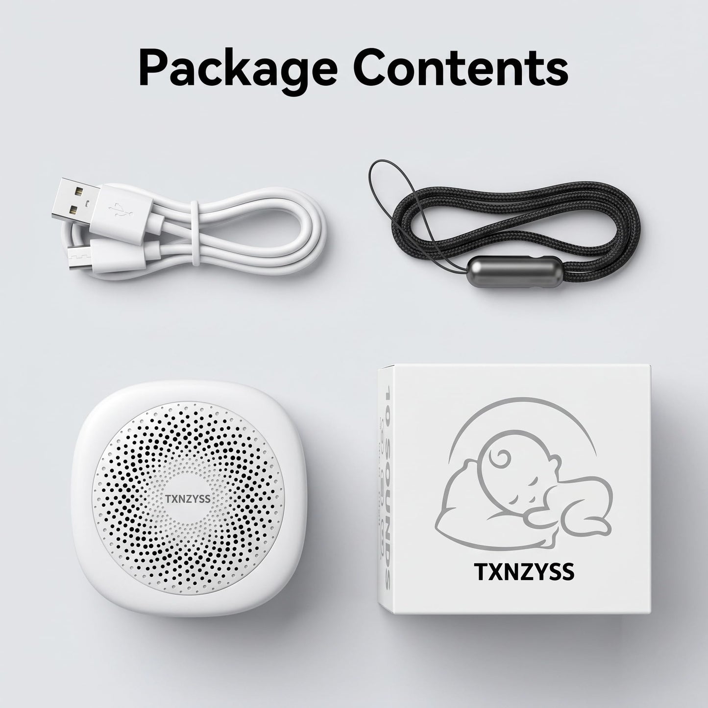 TXNZYSS White Noise Machine Mini for Seeping Adults, Baby, Dogs Portable