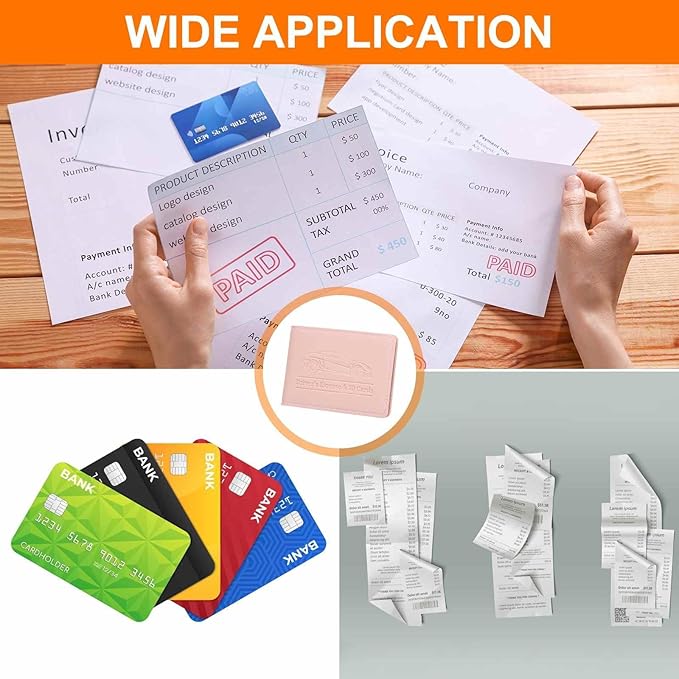 HARFINGTON Car Registration and Insurance Holder PU Leather Vehicle Glove Box Organizer Storage Accessories Car ID Holder with 10 Pockets for License ID Card Bank Card Documents, Pink