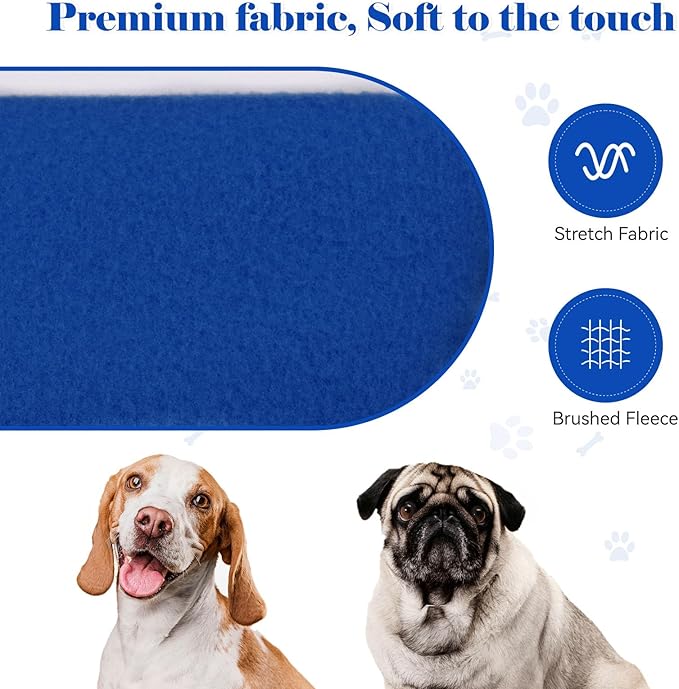 Dog Sweaters for Small Dogs Pet Sweater Solid Soft Brushed Fleece Dog Hoodie Clothes Pet Hoodie Sweatshirt with Pocket(Blue-XS)