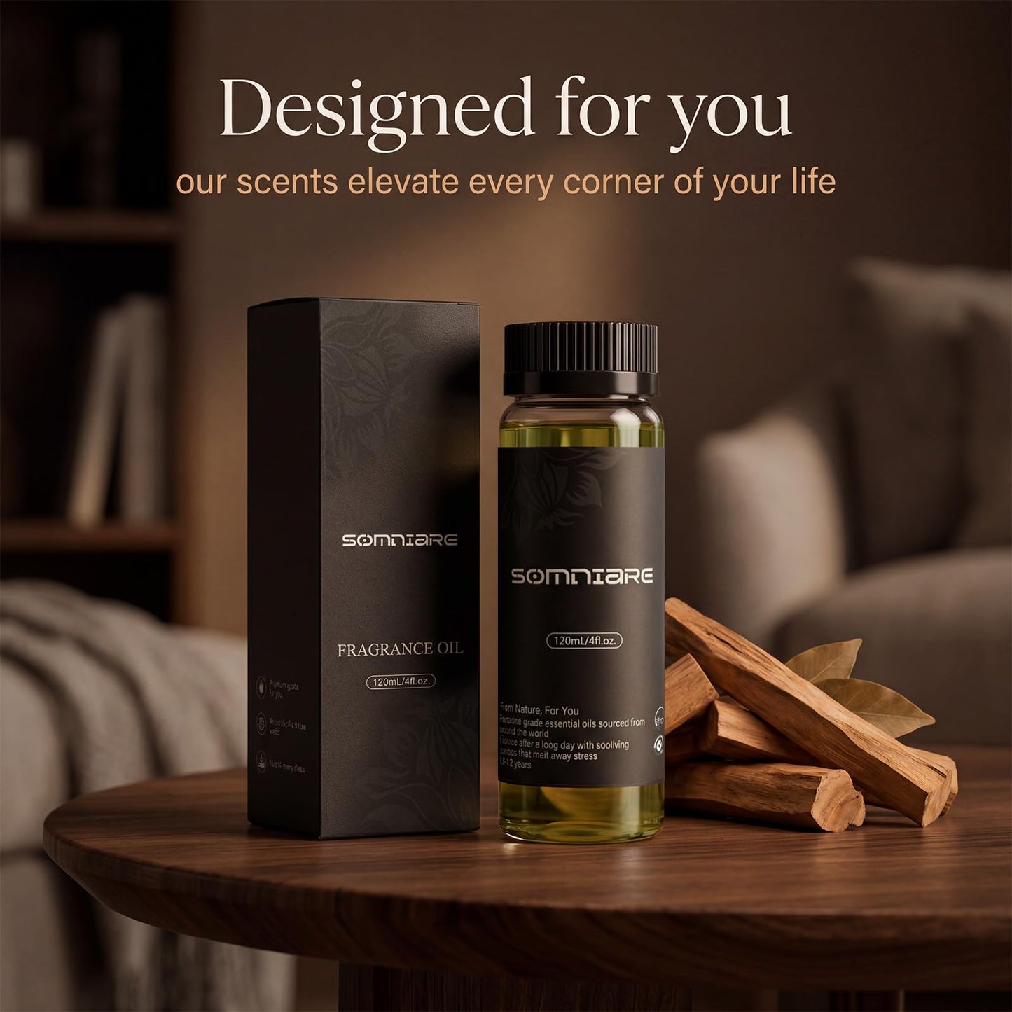 Essential Oils, Fragrance Diffuser Oil, Scent with White Tea, Lily of the Valley, Lemon for Home/Office/Hotel, Compatible with Waterless & Cold Air Diffusers