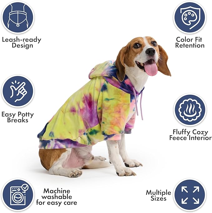 Spark Paws Dog Hoodie – Premium Dog Sweater for Small, Medium, and Large Dogs | Warm Outfits for French Bulldogs, Pitbull, Puppy, Winter Jacket Alternative - Berry Lemonade - M
